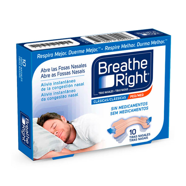 Breathe Right Tiras Nasales Peq/Med 10 Unidades