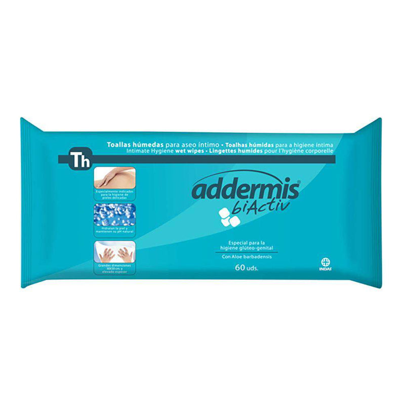 Addermis Biactiv Higiene Corporal 60 Toallitas