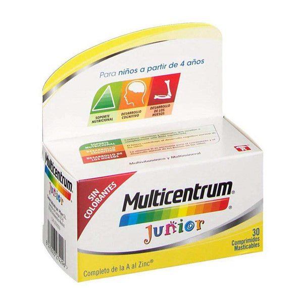 Multicentrum Junior Frambuesa-Limón 30 Comprimidos