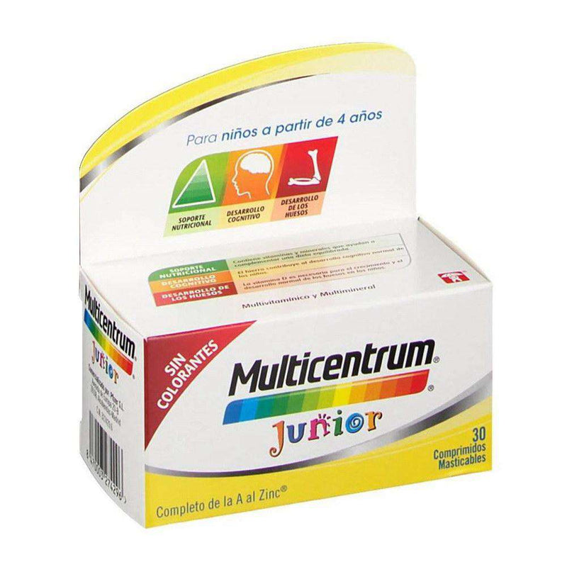 Multicentrum Junior Frambuesa-Limón 30 Comprimidos