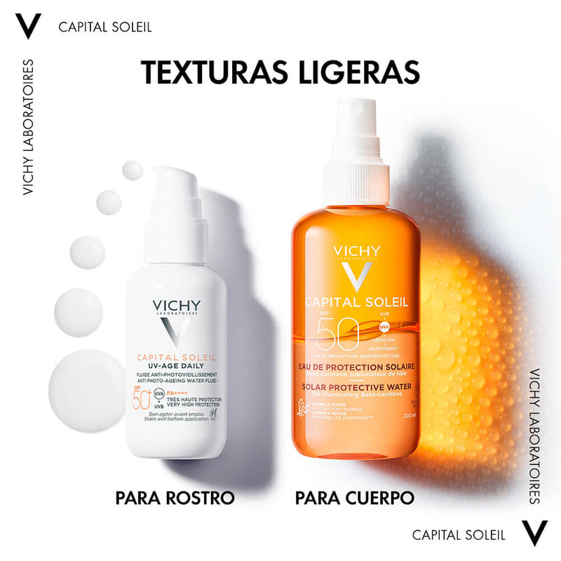 Vichy Capital Soleil Spf 50 Agua De Luminosidad 200 ml