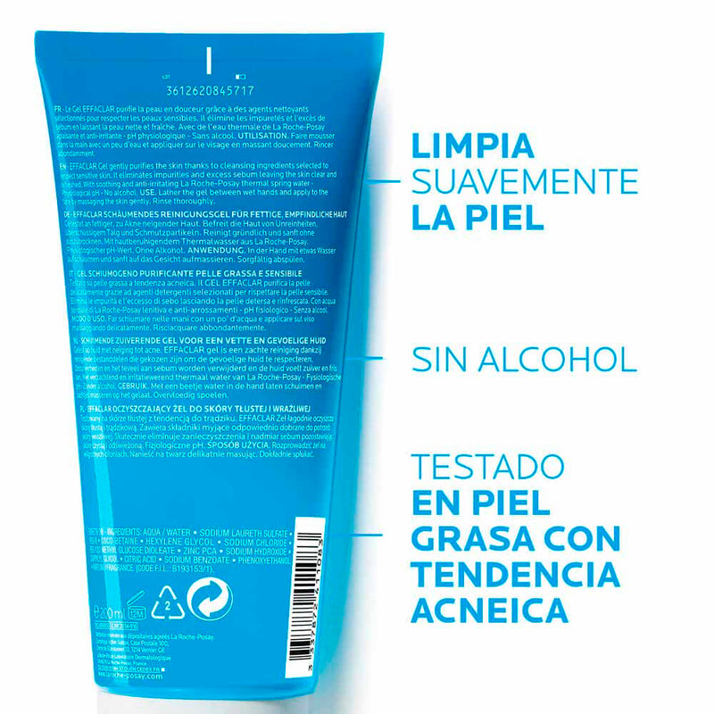 La Roche Posay Effaclar Gel Limpiador 200 ml