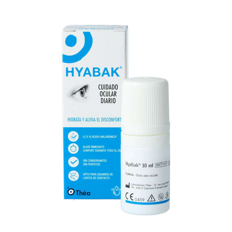 Hyabak colirio ojo seco hidratante diario 10 ml, 10 mililitro, 1
