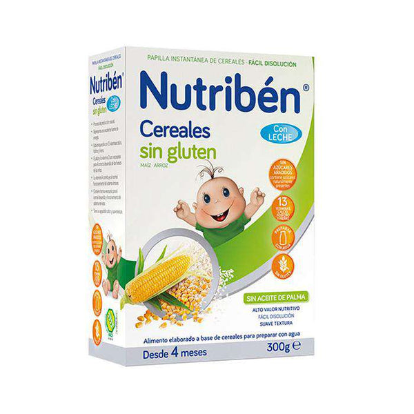 Nutribén Papilla Cereales Sin Gluten Con Leche 300 gr