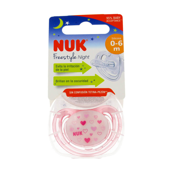 Nuk Chupete Silicona Freestyle Night 0-6 M 1 Unidad