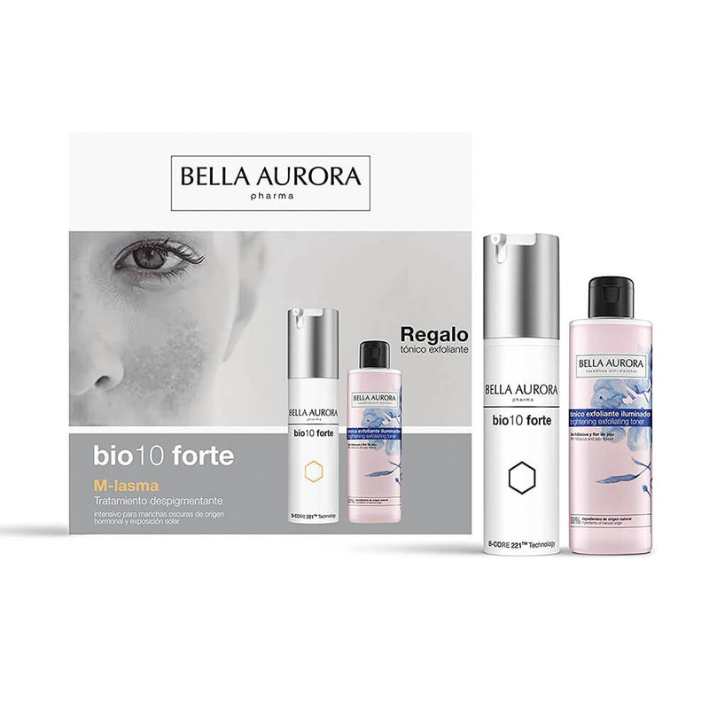 Bella Aurora Bio 10 Forte M-Lasma Despigmentante 30 ml + Regalo Tónico Exfoliante Iluminador 200 ml