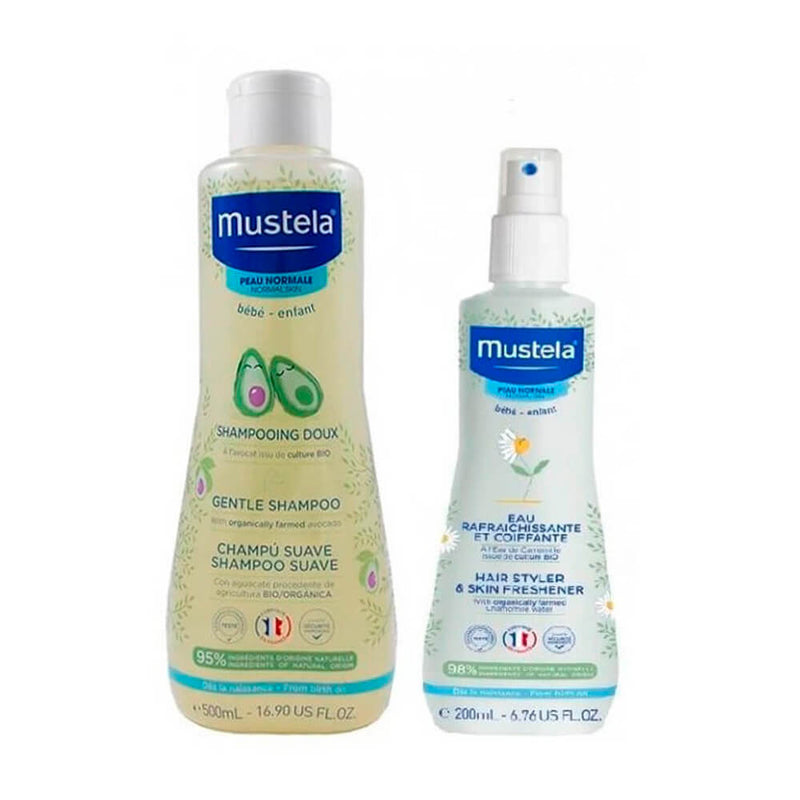 Mustela Champu Suave 500 Ml + Agua Para Peinar 200Ml Pack