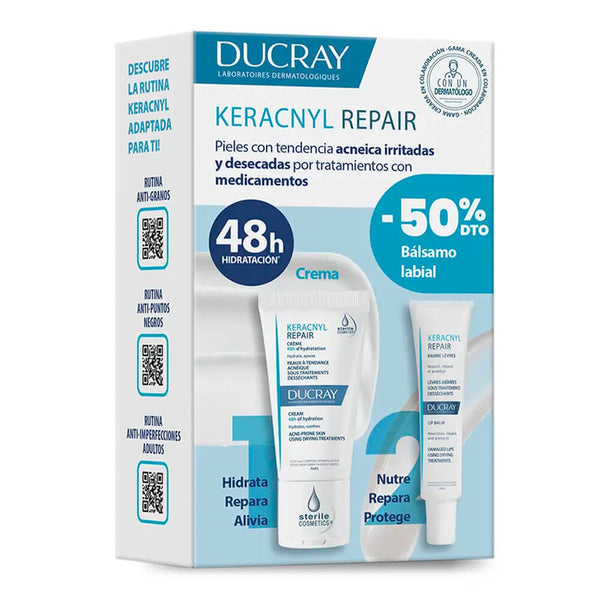 Ducray Keracnyl Repair Crema 50 ml + Bálsamo Labial Pack