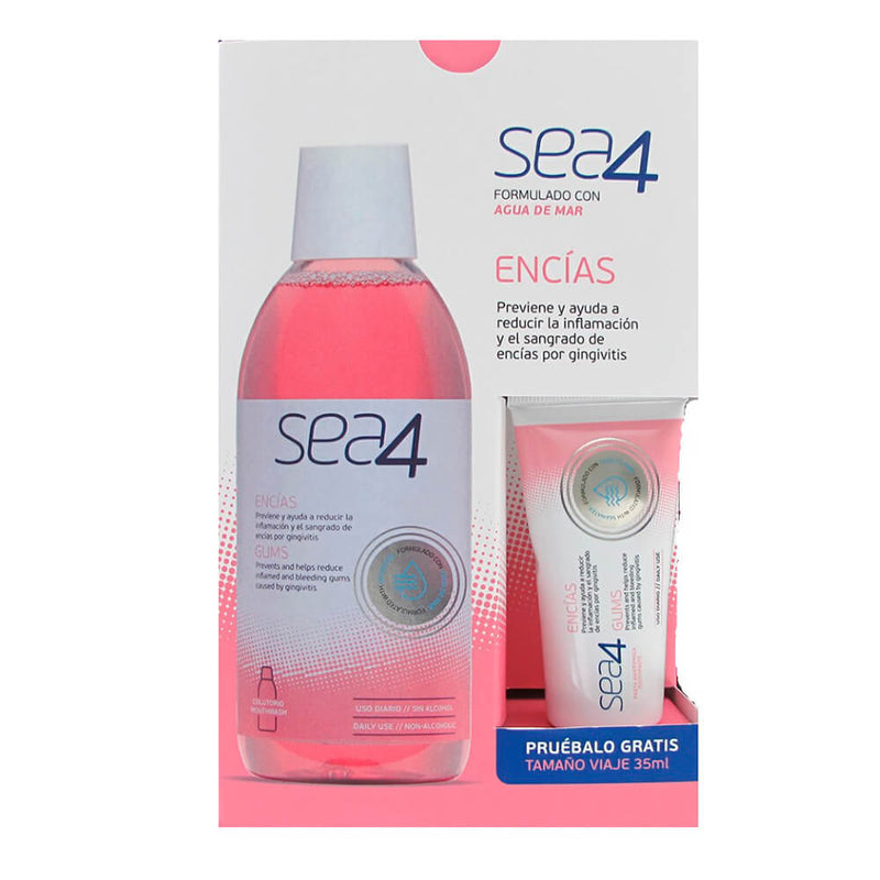 Sea4 Colutorio Encías 500 ml + Regalo Pasta Dentífrica 35 ml