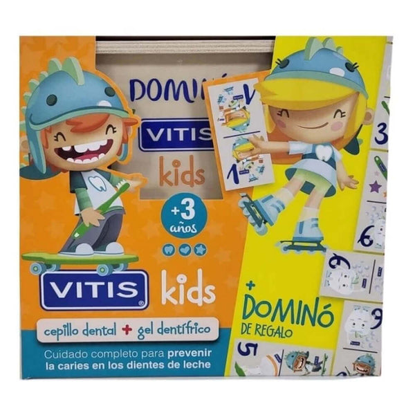 Vitis Kids Cepillo + Gel Dentífrico + Regalo Dominó Pack