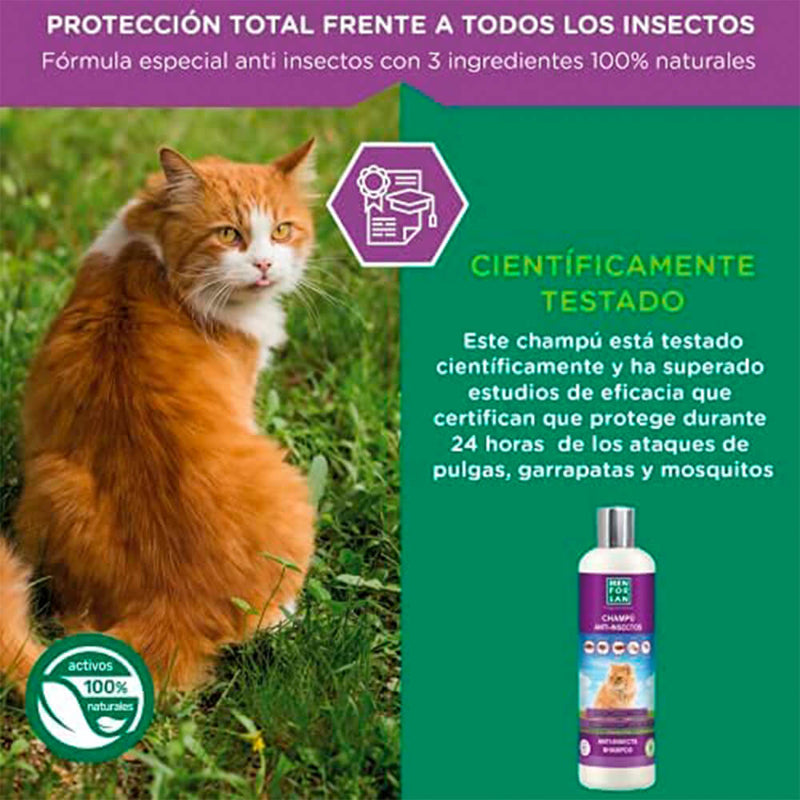 Menforsan Champú Anti Insectos Gatos 300 ml