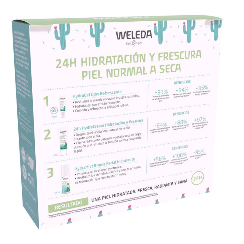 Weleda Hidratación Crema+Contorno+Bruma+ Regalo Eco Botella  Pack