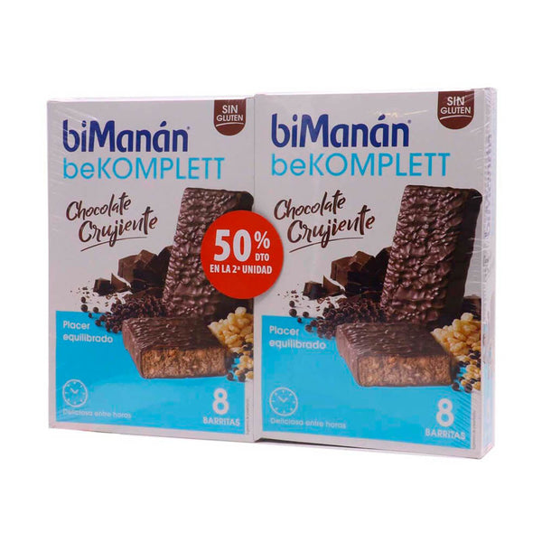 Bimanán Barritas Chocolate Crujiente 8 Unidades Duplo
