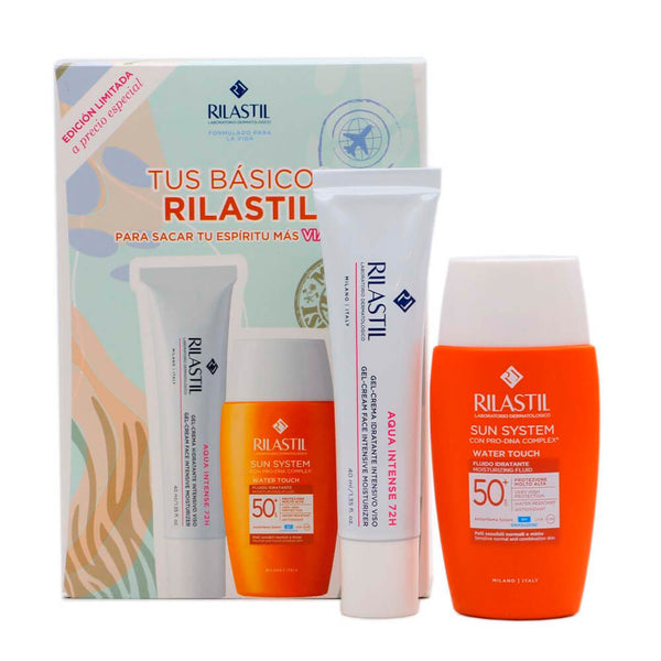Rilastil Aqua Intense 72H Gel-Crema 40 ml + Sun System Spf50+ Water Touch Fluido Hidratante Pack