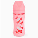 Twistshake Biberón Anticólico Vidrio Rosa 260 ml