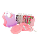 Twistshake Baberos Rosa + Mantel + Plato + 2 Cubiertos + Crawler Cup + 6 Bags Pack