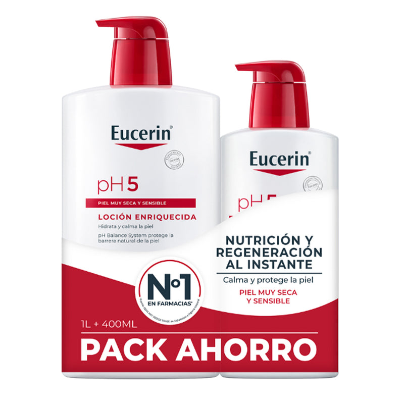 Eucerin Loción Enriquecida 1 Litro + Regalo 400 ml