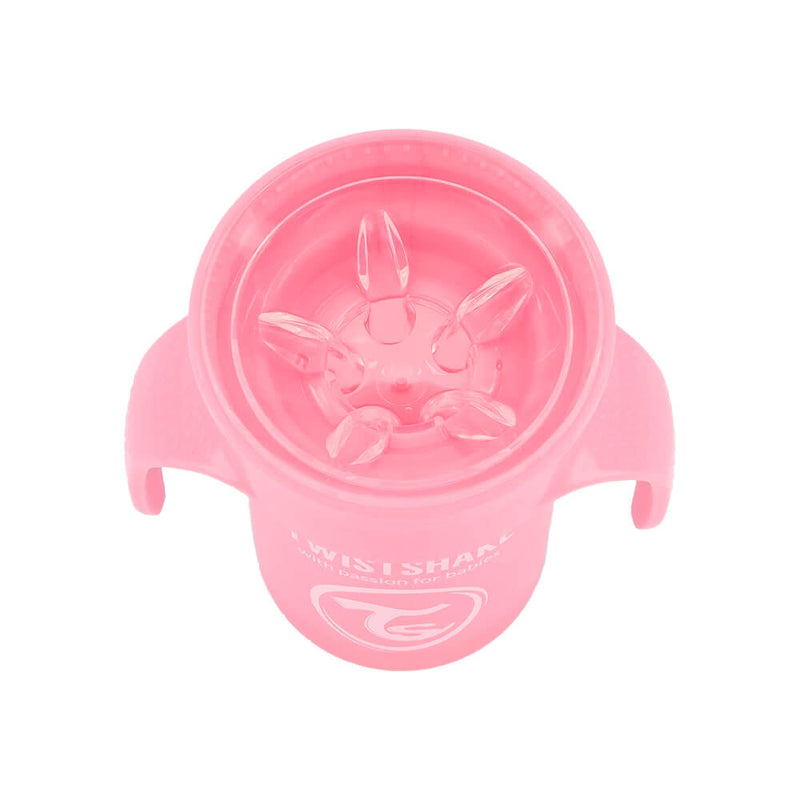 Twistshake Taza 360 Asas Rosa +6M 230 ml