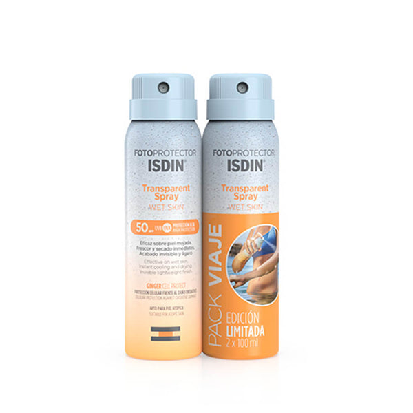 Isdin Fotop.Spf50+ Spray Transparente Wet Skin 100Ml Duplo