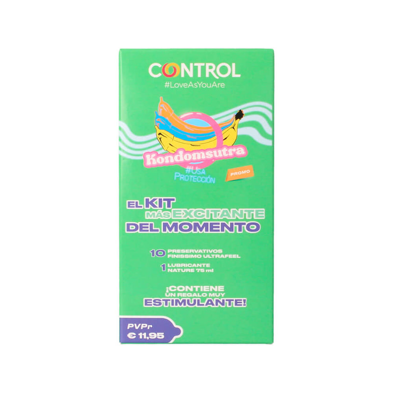 Control Kondomsutra Kit Verde 10 Finísimo Ultrafeel + Lubricante Nature