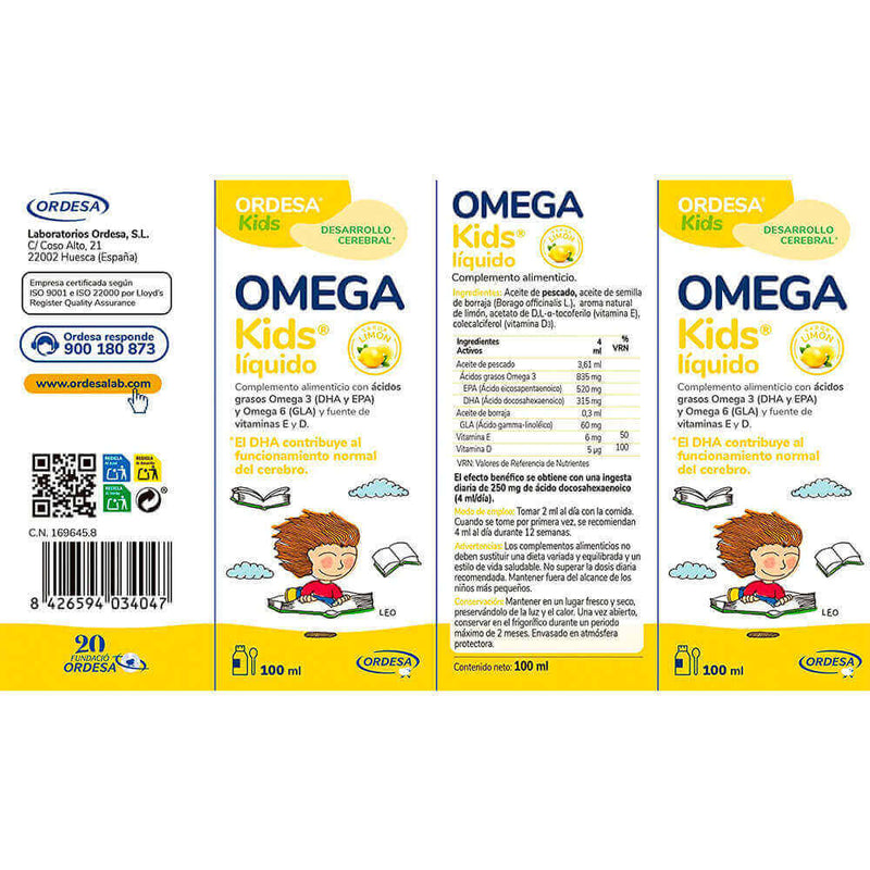 Omegakids Líquido Limón 100 ml