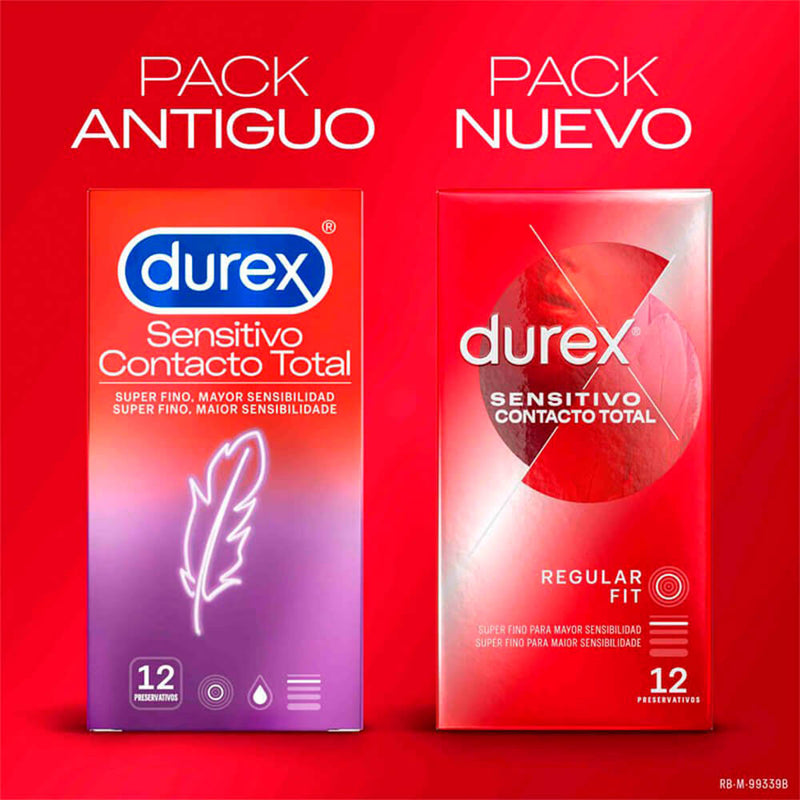 Durex Preservativos Sensitivo Contacto Total 12 Unidades Duplo
