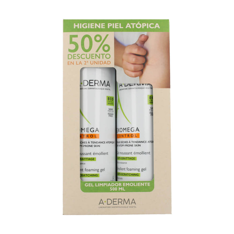 Aderma Exomega Gel Moussant Emoliente 500 ml Duplo