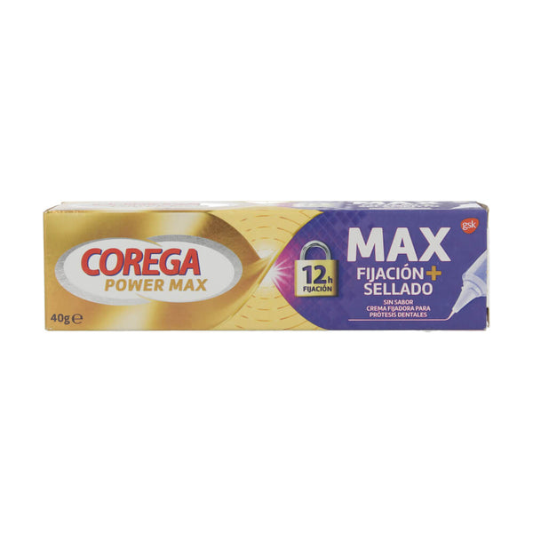 Corega Power Max Crema Adhesiva Sin Sabor 40 Gramos