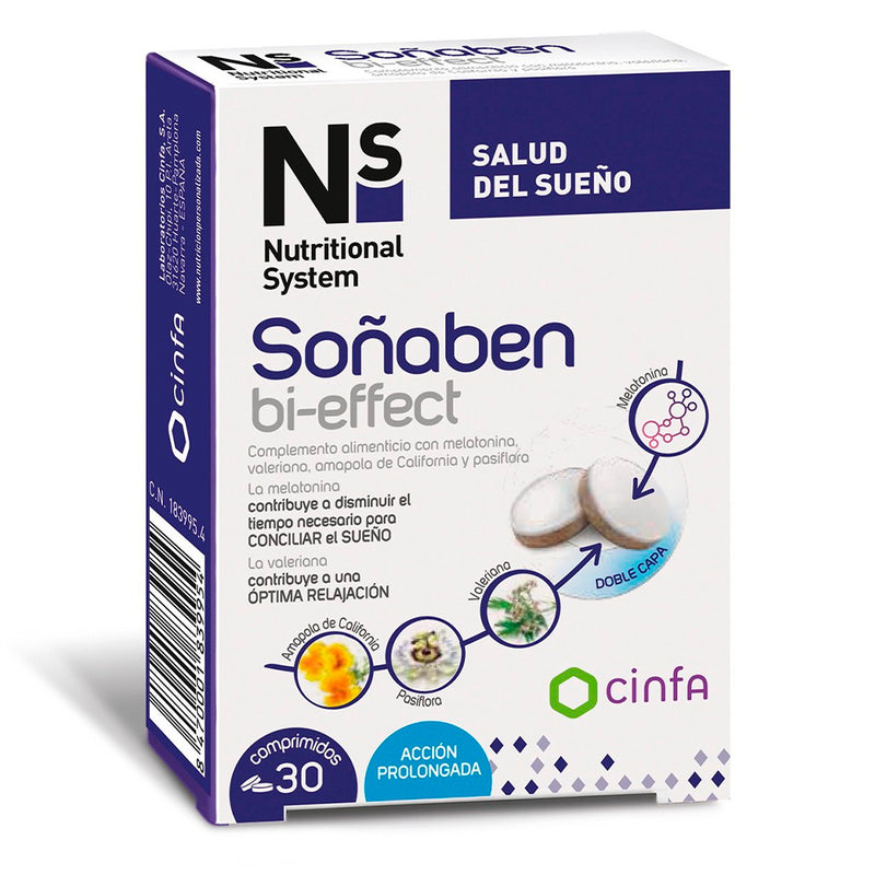 Ns Soñaben Bi-Effect 1,85 Mg Melatonina 30 Comprimidos