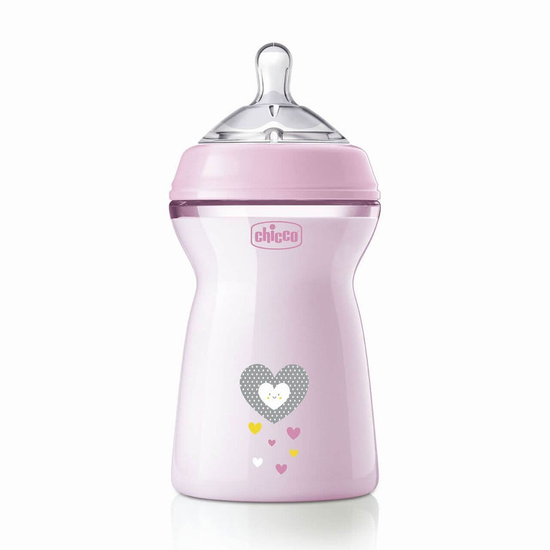 Chicco Biberón Silicona Natural Feeling Rosa +6M 330 ml