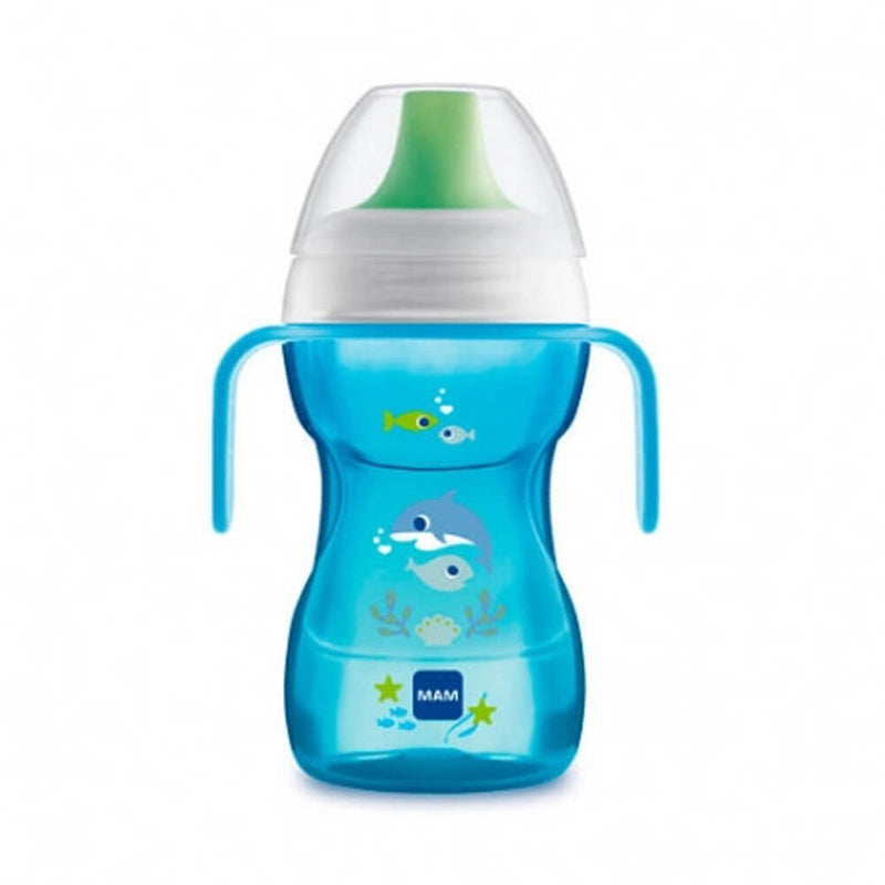 Mam Fun To Drink Cup Vaso Con Boquilla Dura Azul 270 ml 8M+