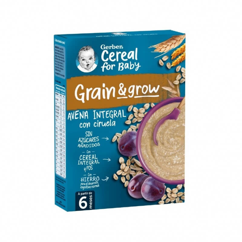 Nestlé Gerber Cereales Avena Integral Con Ciruela 250 G