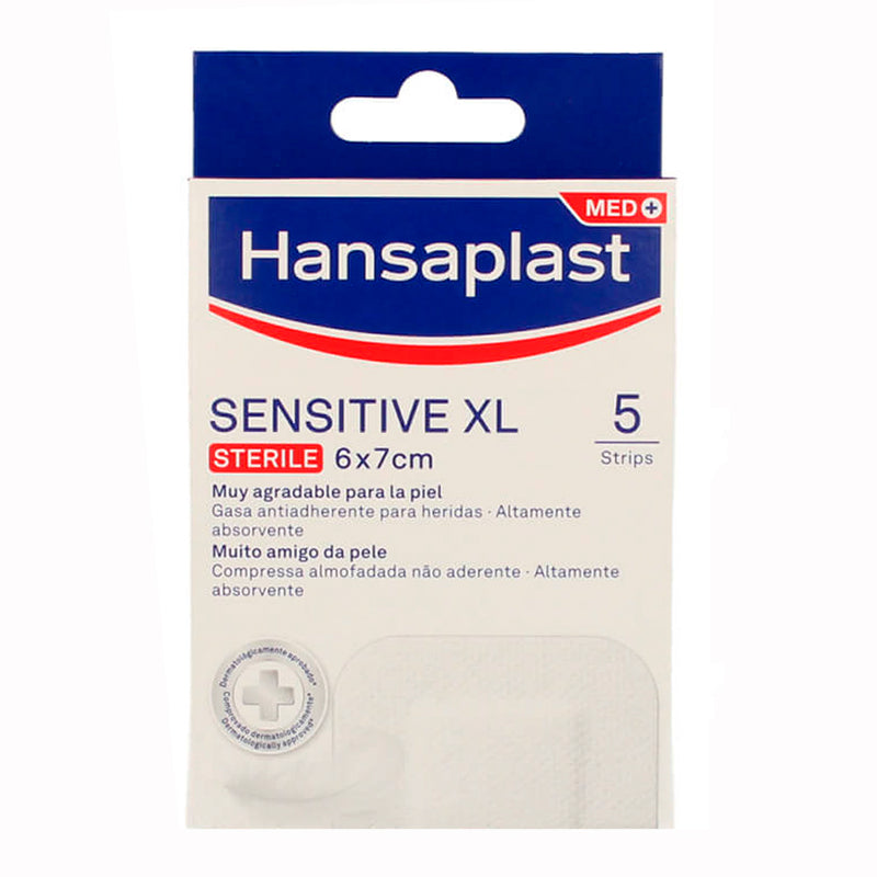 Hansaplast Sensitive Xl Apósito Estéril 5 Unidades 7 cm X 6 cm