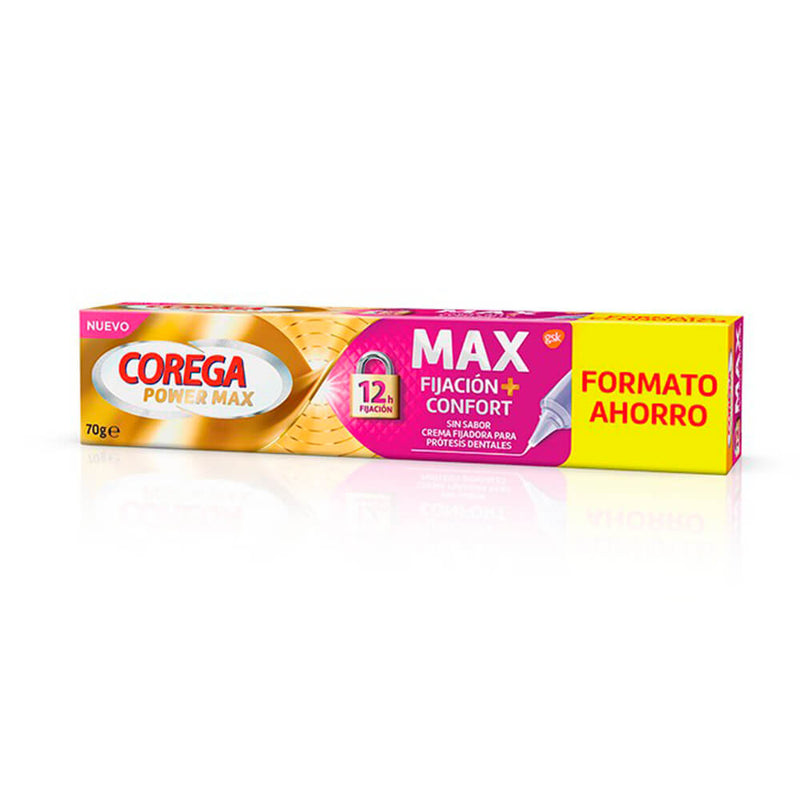 Corega Power Max Fijación + Confort Sin Sabor 40 gr