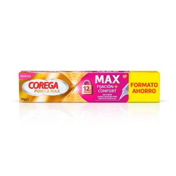 Corega Power Max Fijación + Confort Sin Sabor 40 gr