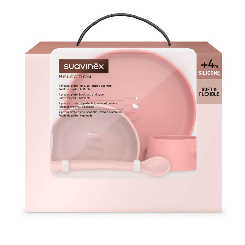 Suavinex Vajilla Silicona Infantil Soft Colour Rosa 209637