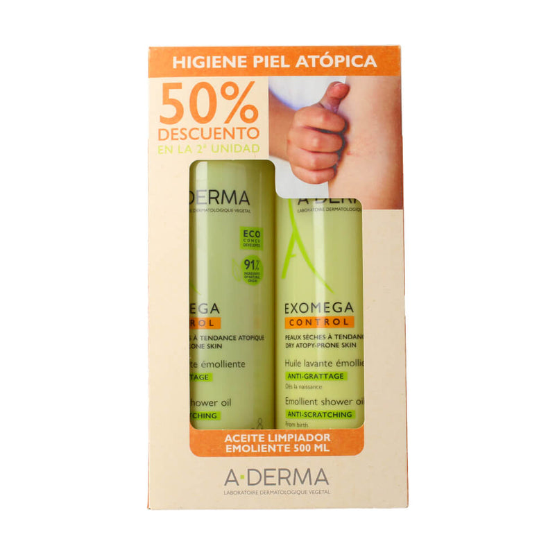 Aderma Exomega Aceite Limpiador Ducha Emoliente 500 ml Duplo