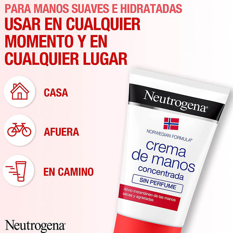 Neutrogena Crema Manos Sin Perfume Roja 50 ml