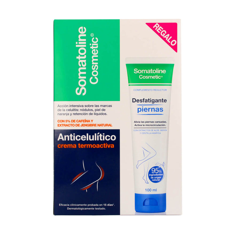Somatoline Anticelulítico Crema Termoactiva 250 ml + Desfatigante Piernas 100 ml Pack